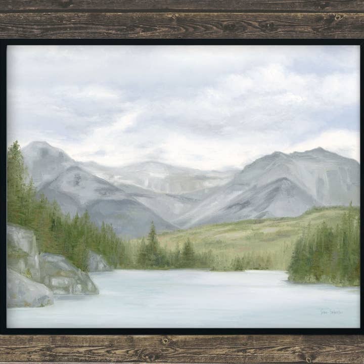"Stroll in Banff" a Horizontal Giclee Landscape Print for wholesale by Sara Forbush Art