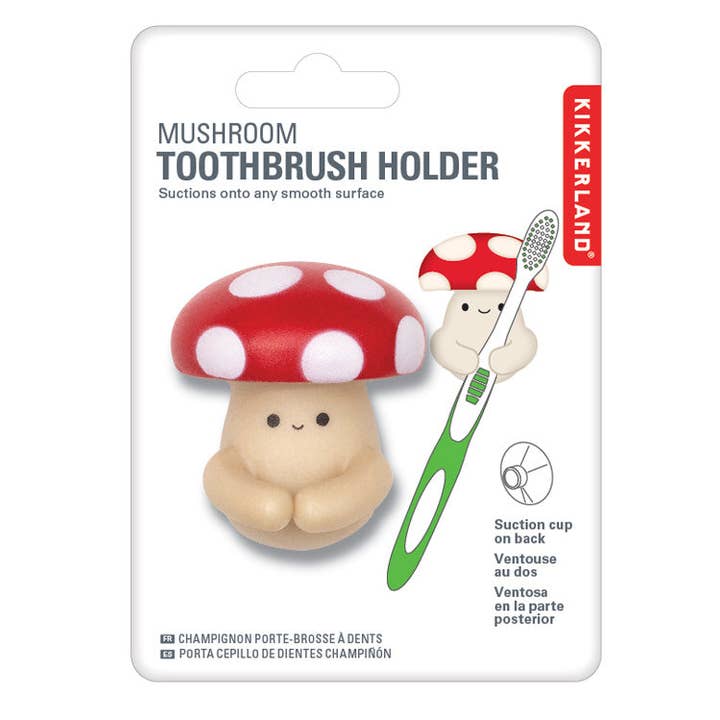 Kikkerland Design Inc - Wholesale Toothbrush Holder - Mushroom Toothbrush Holder
