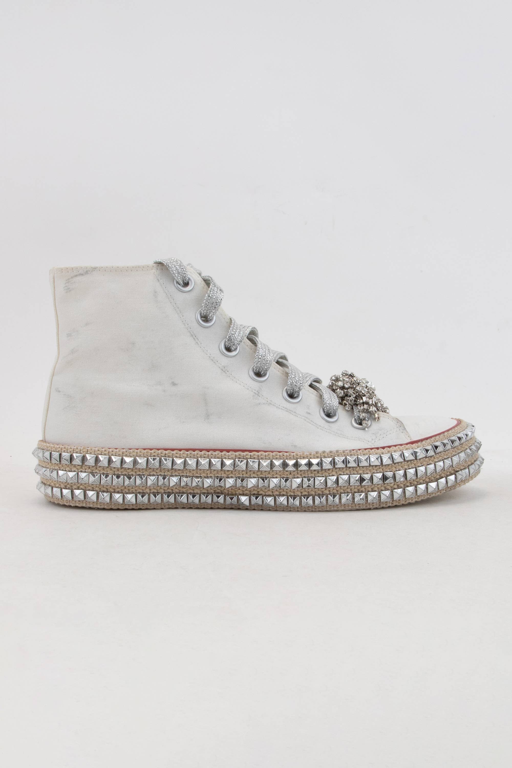 CCOCCI - Wholesale Lifestyle Sneakers - Women's - ASH-01 BEDAZZELED DECOR ROCKSTUD PLATFORM HIGH TOP SNEAKERS48