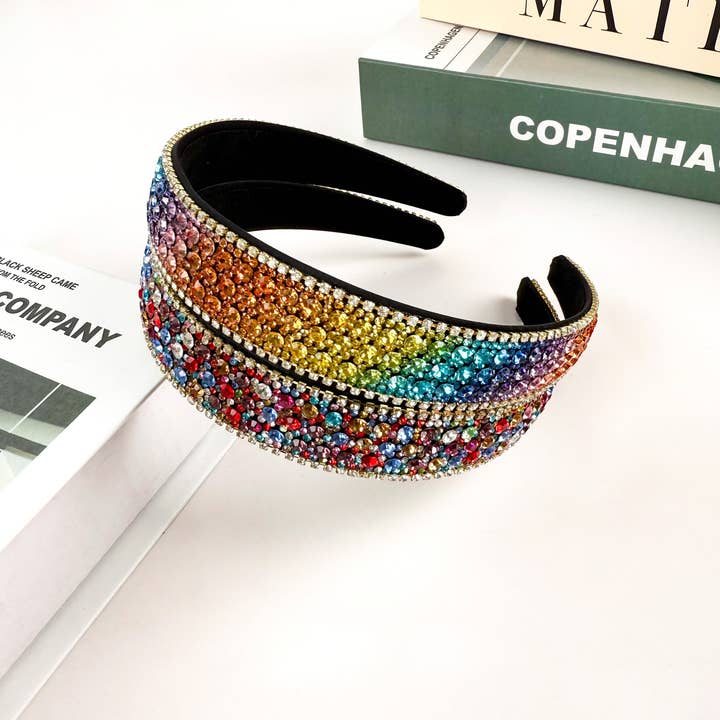 Tourtiwi - Wholesale Fashion Headband - Women's - Bright Multi-Color Diamond Headband4