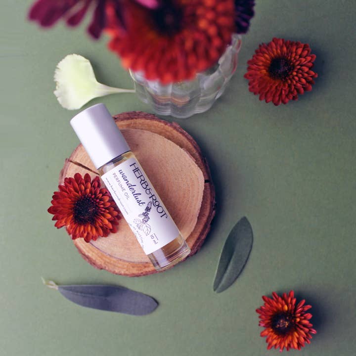 Herb & Root - Wholesale Roll-On Fragrance - Wanderlust Perfume Oil- Patchouli and Frangipani
