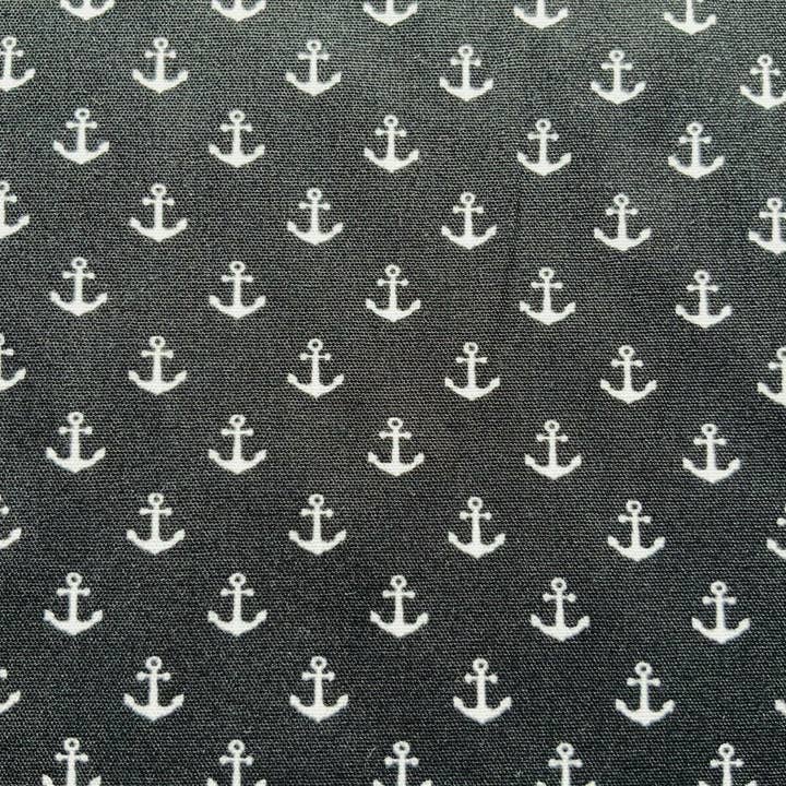 Sort Anker Nautisk Stof for engroshandel hos Kims Crafty Corner