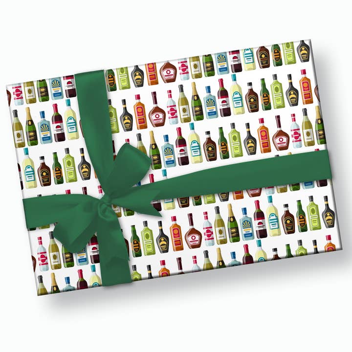 Stesha Party - Wholesale Flat Wrap - Beer Alcohol Liquor Mens Wrapping Paper4