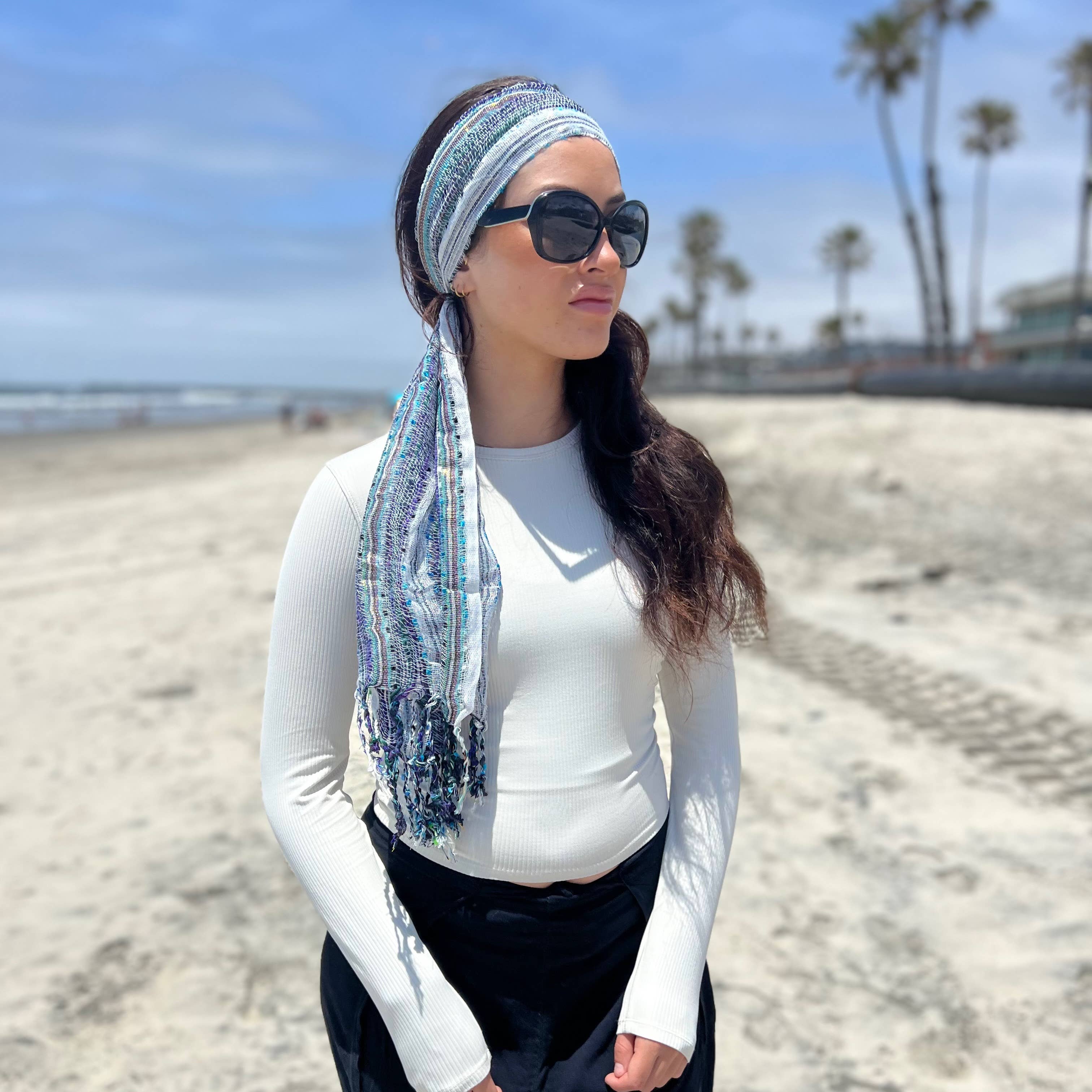 Humble Hilo – wholesale Scarf – Women's – Humble Hilo Multicolored Thread Artisan Scarf88