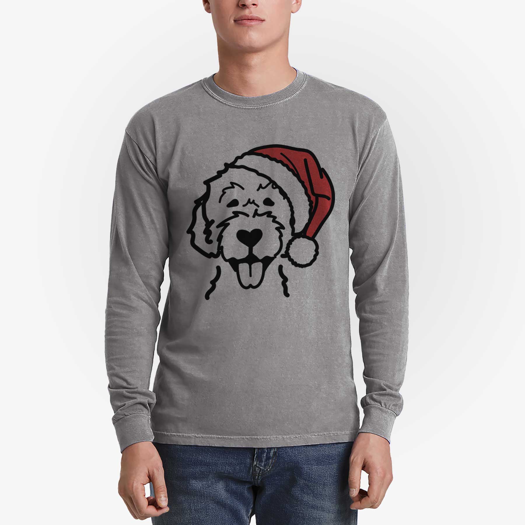 Inkopious - Wholesale Screen Printed T-Shirt - Unisex - Jolly Labradoodle - Heavyweight 100% Cotton Long Sleeve6