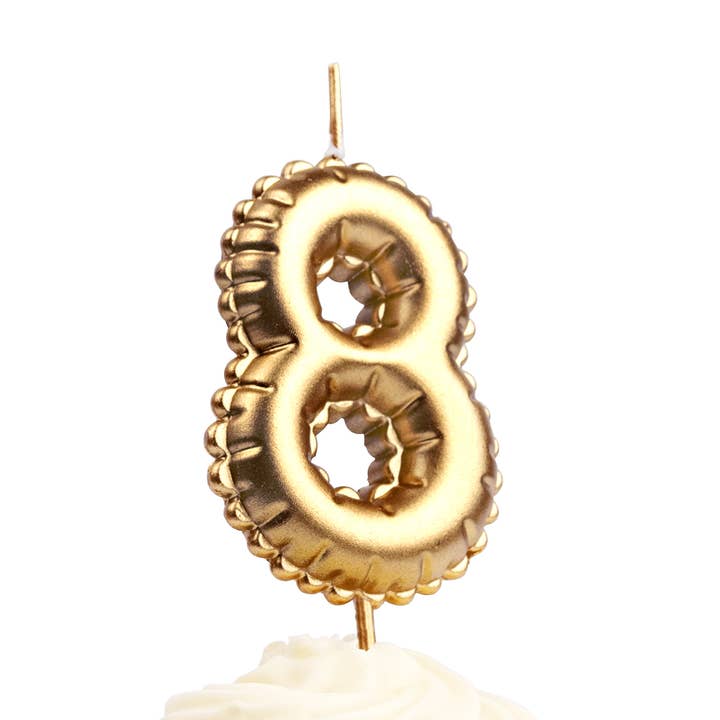 Number candle 1st, 8, Foil balloon, Gold for wholesale by Designhouse95