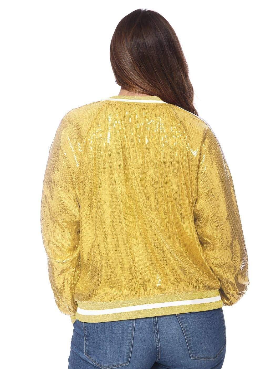 Anna Kaci Wholesale - Wholesale Bomber Jacket - Women's - Plus Size Sequin Bomber Jacket15