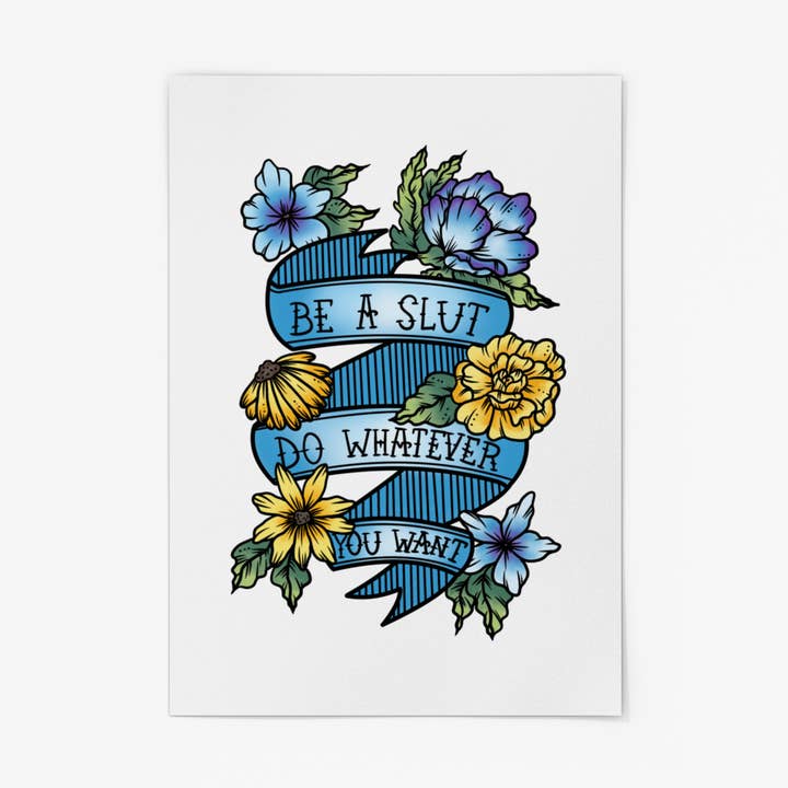 Slut Pride Print for wholesale by Luck and Lavender Studio