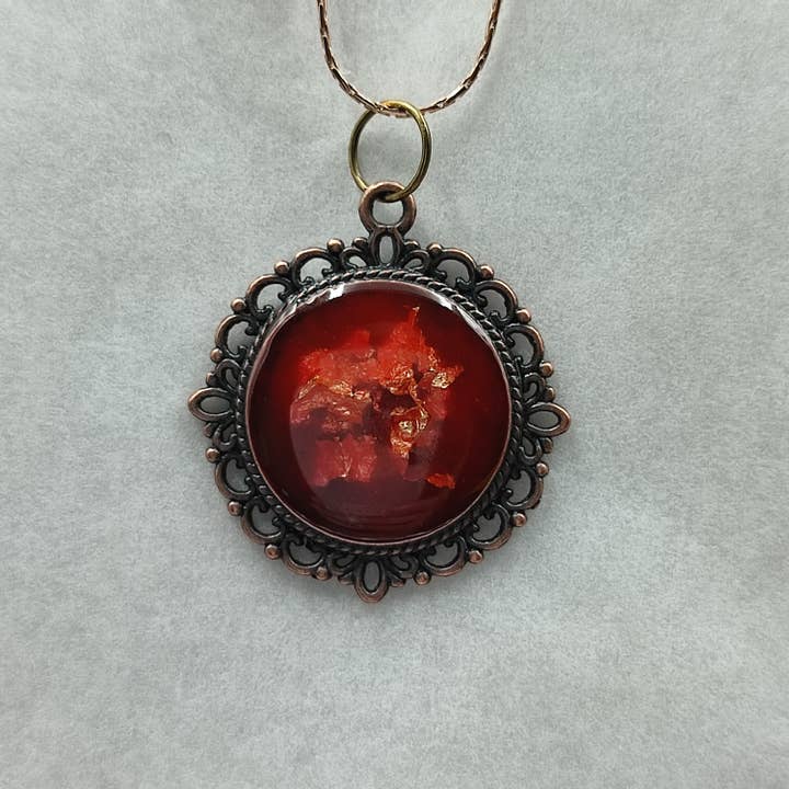 Necklace vintage ruby red - 2 for wholesale by DioniCreations