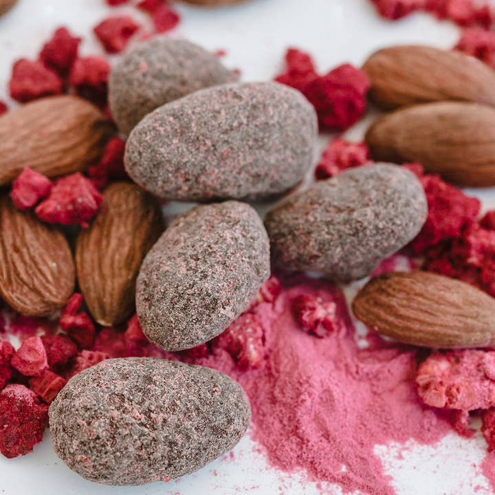Ethereal Confections - Wholesale Chocolate Covered Sweets - Raspberry Chocolate Almonds (each)