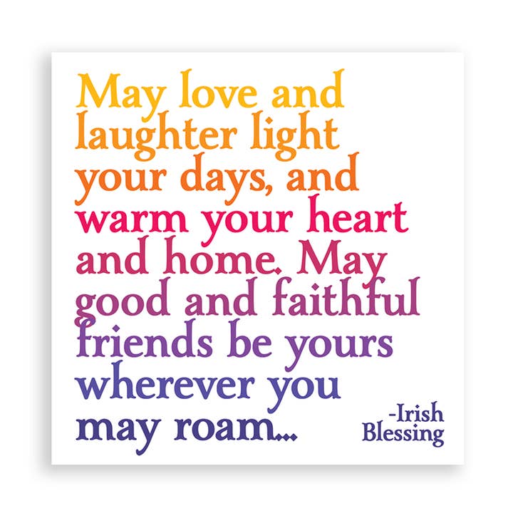 Magnets - MD196 - May Love & Laughter (Blessing) for wholesale by Quotable