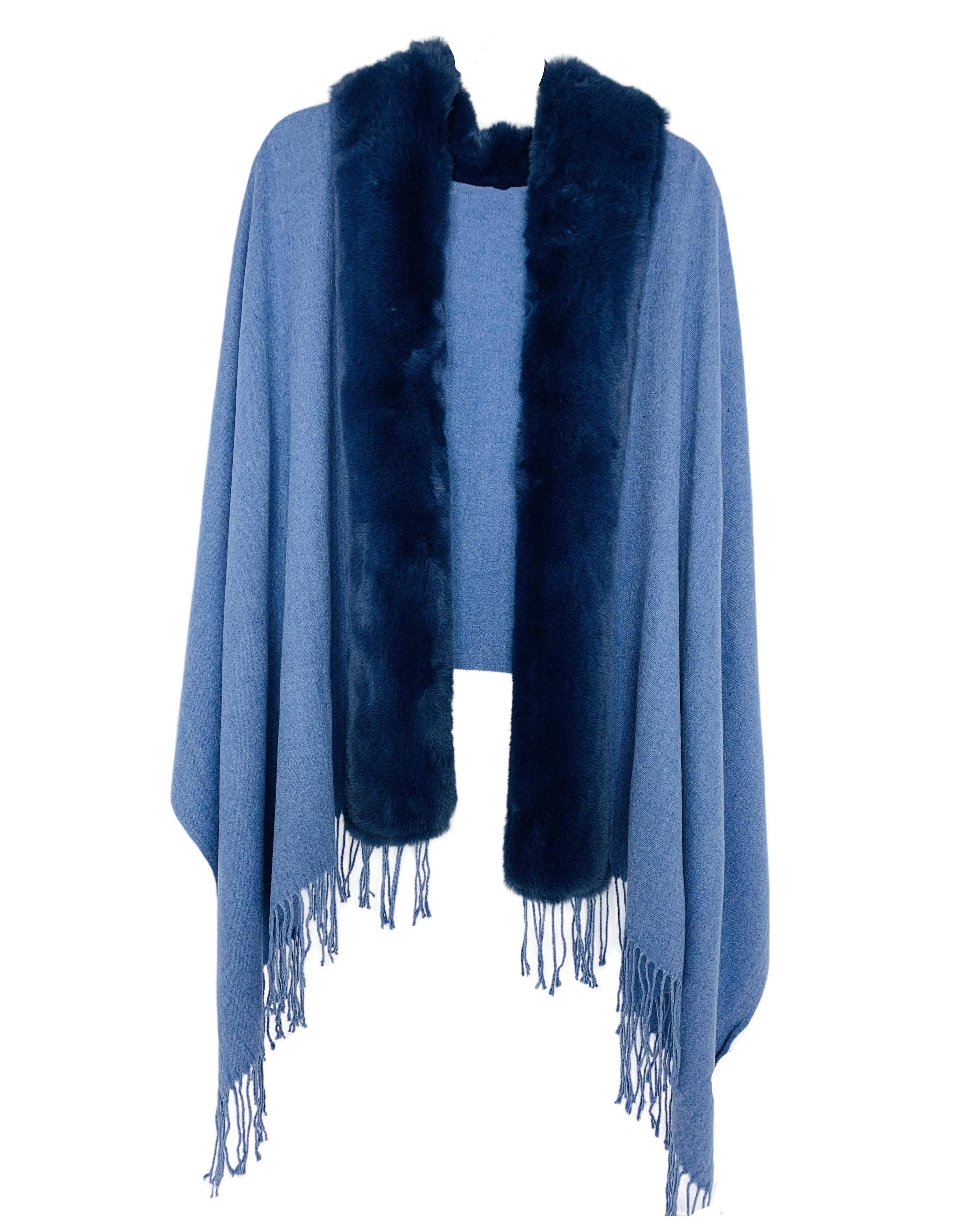 JC Sunny Fashion - Wholesale Sjaal - Dames - JC062843 16 Kleuren-Faux Fur Trim Zachter Dan Kasjmier Sjaal/Sjaal6