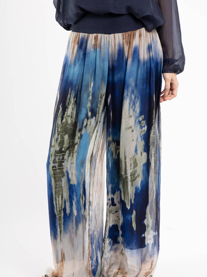 Pantalón de seda estampado 20605 para venta al por mayor de Shyloh