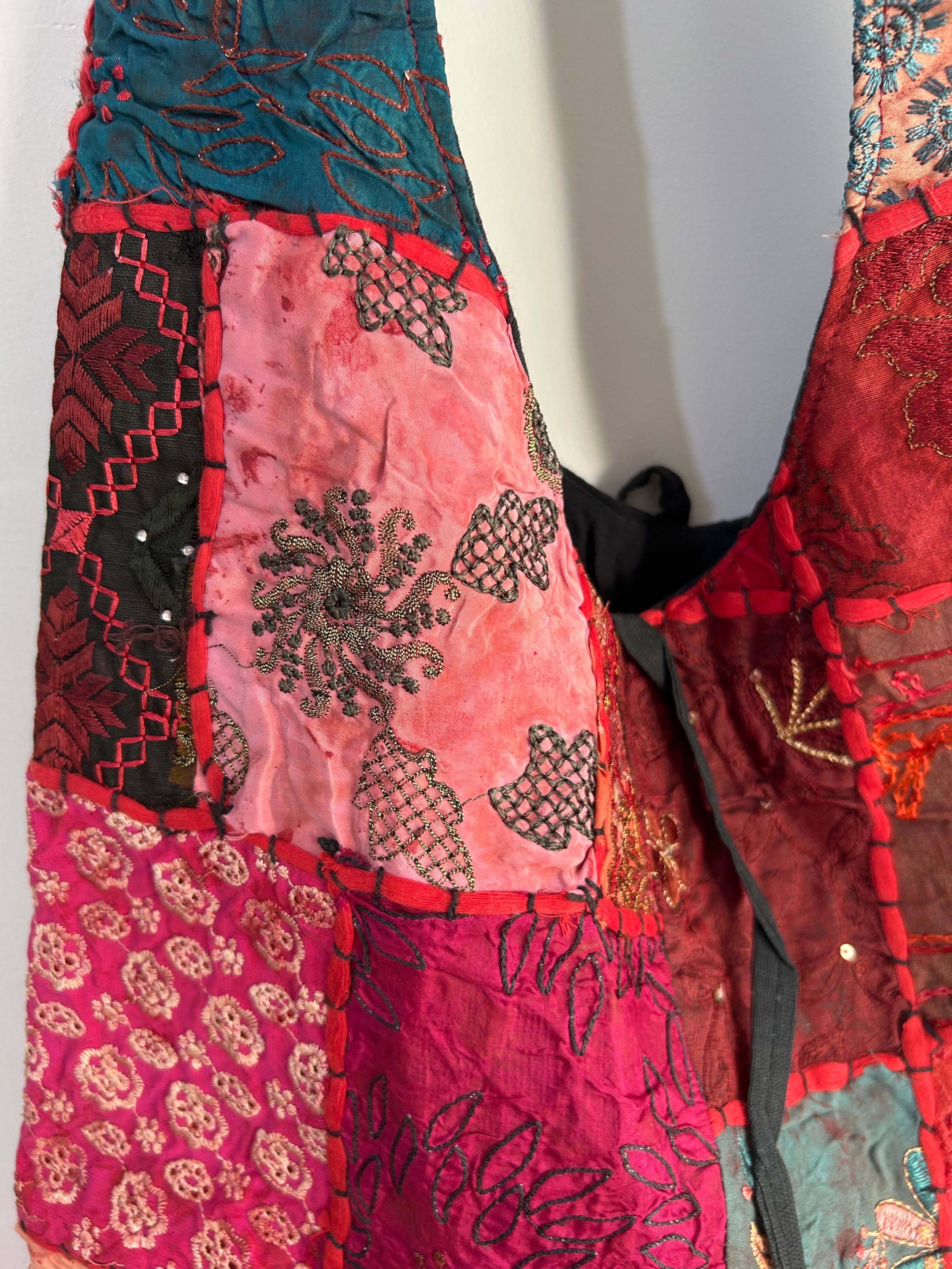 Meghcraft - Vendita all'ingrosso Borsa tote - Donna - Borsa Jhola Patchwork Vintage Indiano - Borsa a Tracolla Borsa Boho14