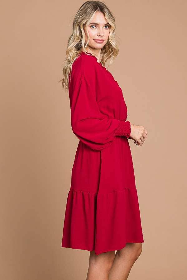 Culture Code – wholesale Klänning - Dam – CWD1867L - OMLOTTKLÄNNING MED VOLANGKANT OCH FLERA LAGER6