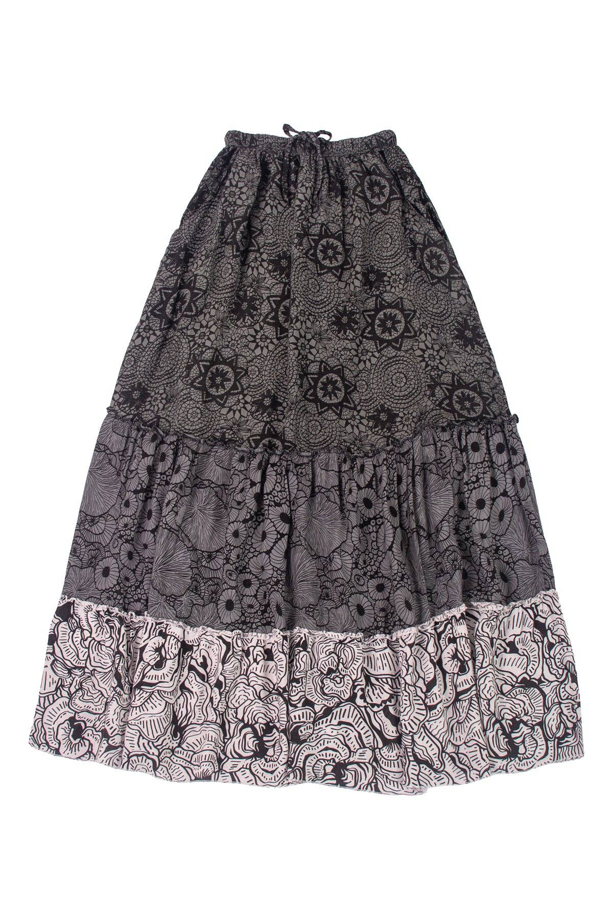 Lakhays Collection Inc. - Wholesale Skirt - Women's - Tiered Lace Print Maxi Skirt8