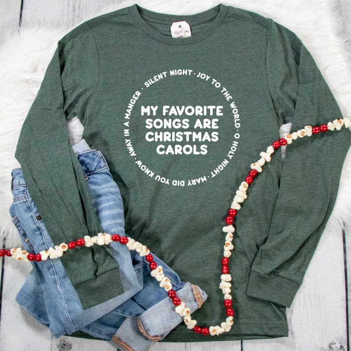 Mina favoritlåtar är Christmas Carols Crew Longsleeve för wholesale av EllyandGrace