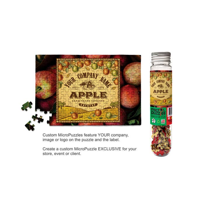 Micro Puzzles - Wholesale Puzzle - Adult - CUSTOM MicroPuzzles - YOUR ART on mini jigsaw puzzle & label