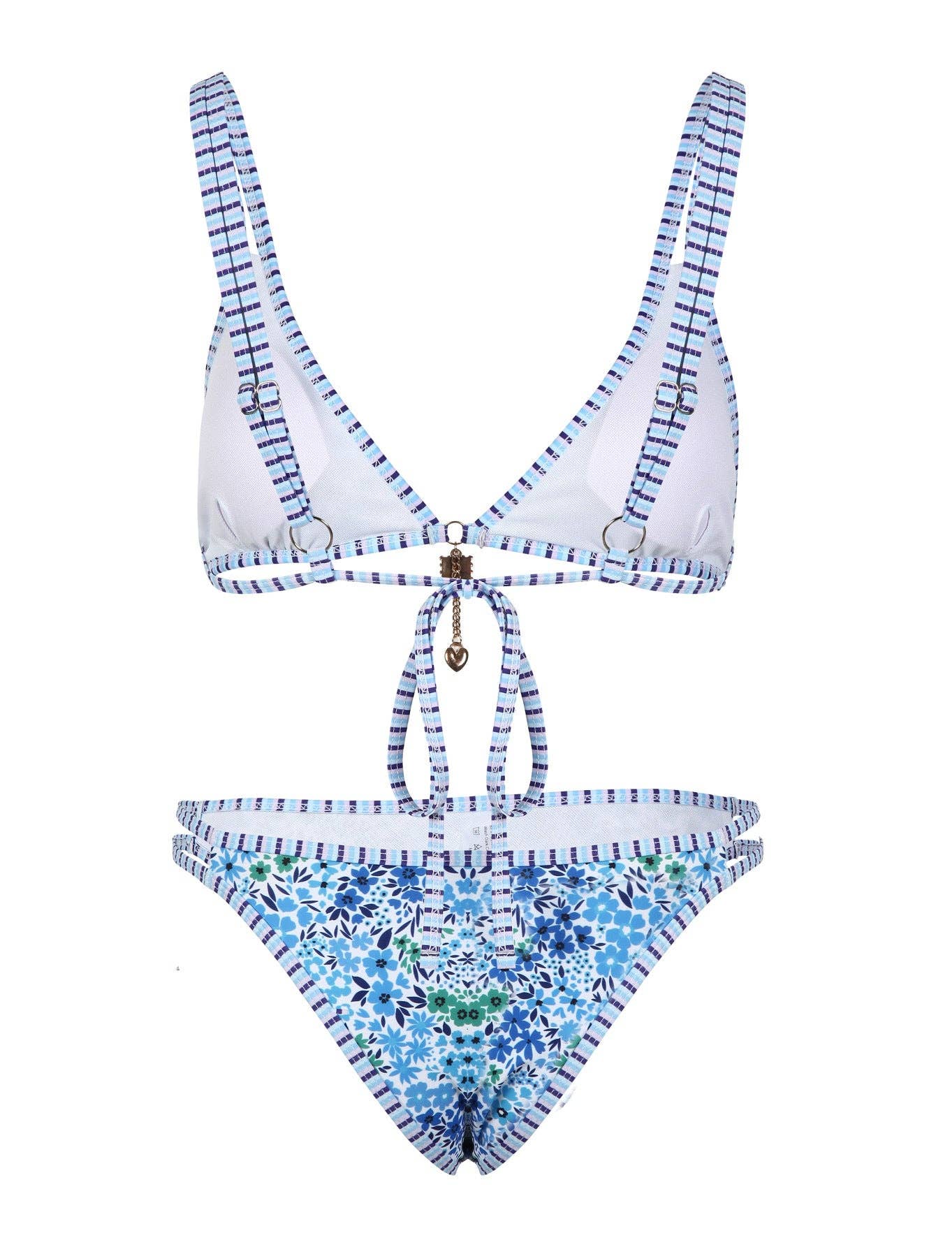 Dipped Shop - Wholesale Two Piece Swimsuit - Women's - Trendy Floral Printed Bikini Swimwear DP25C5499