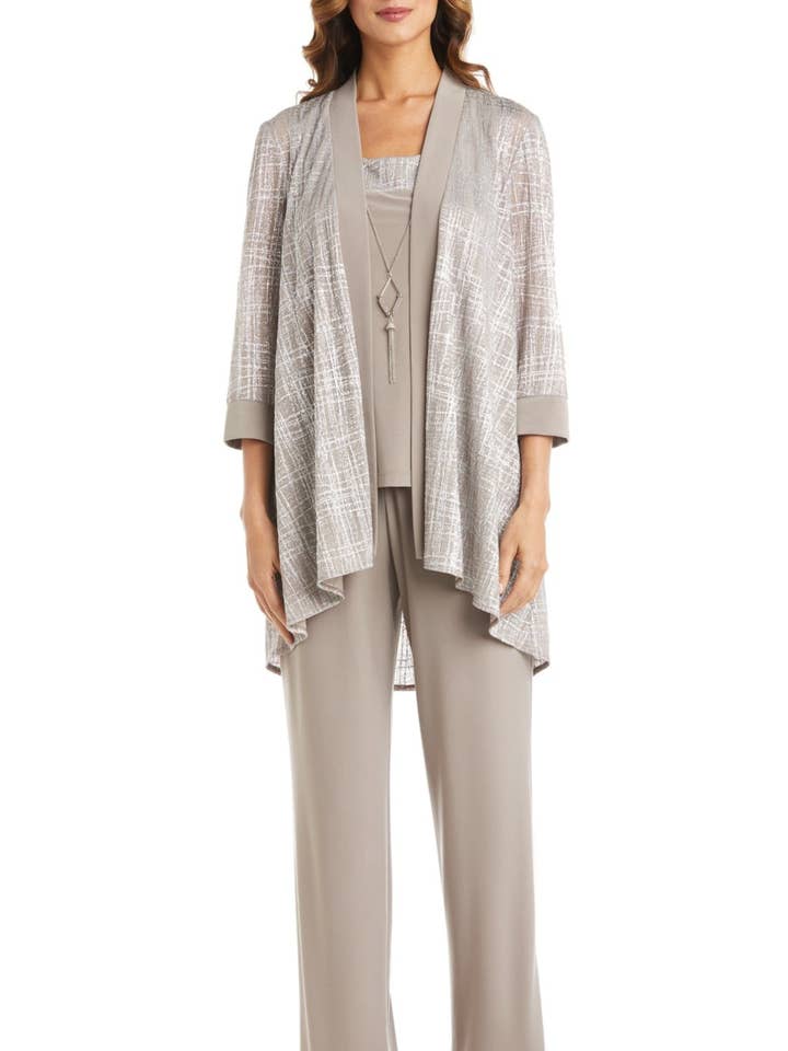 RM Richards 3-Piece Glitzy Evening Pants Suit Set for wholesale by New Yorker's Apparel