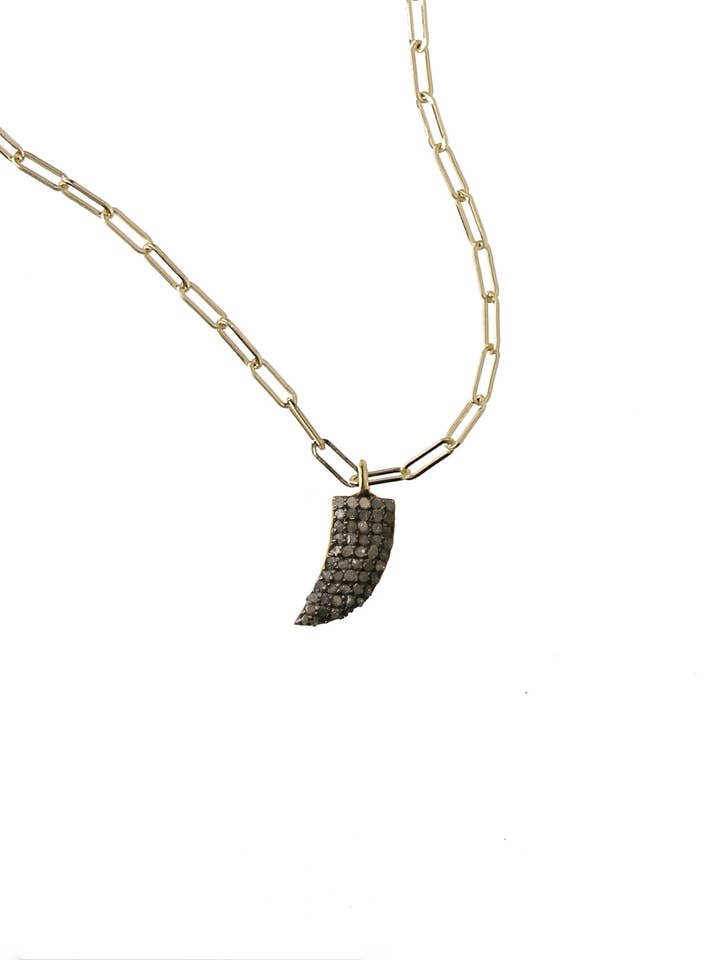 Collier Bali Army - or jaune - diamants gris pour la vente par Lola SRL