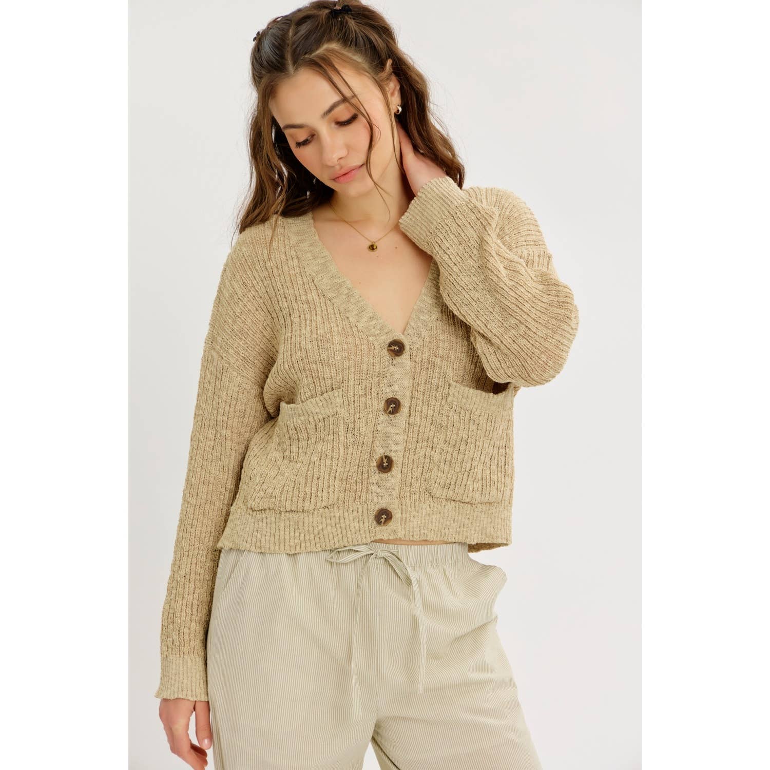 idem ditto – Engroshandel Cardigan - Dame – Ubesværet cool løs sweater-cardigan med lommer12