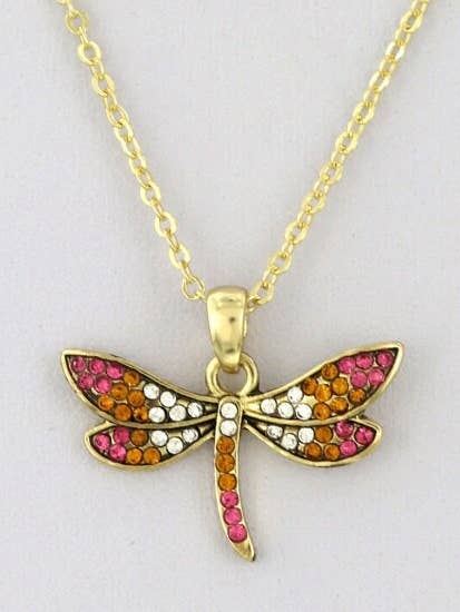 Halskette mit Anhänger „Libelle Stoned“ für den Großhandel von TheTizana