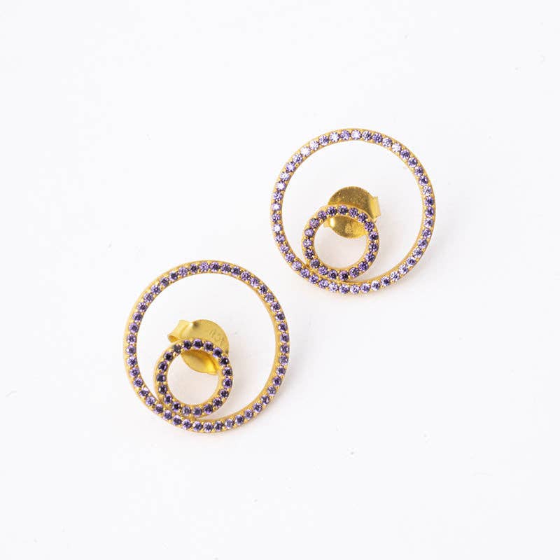 ACUS – wholesale Stud/post earrings – Zukor Earrings Limited Edition Purple0