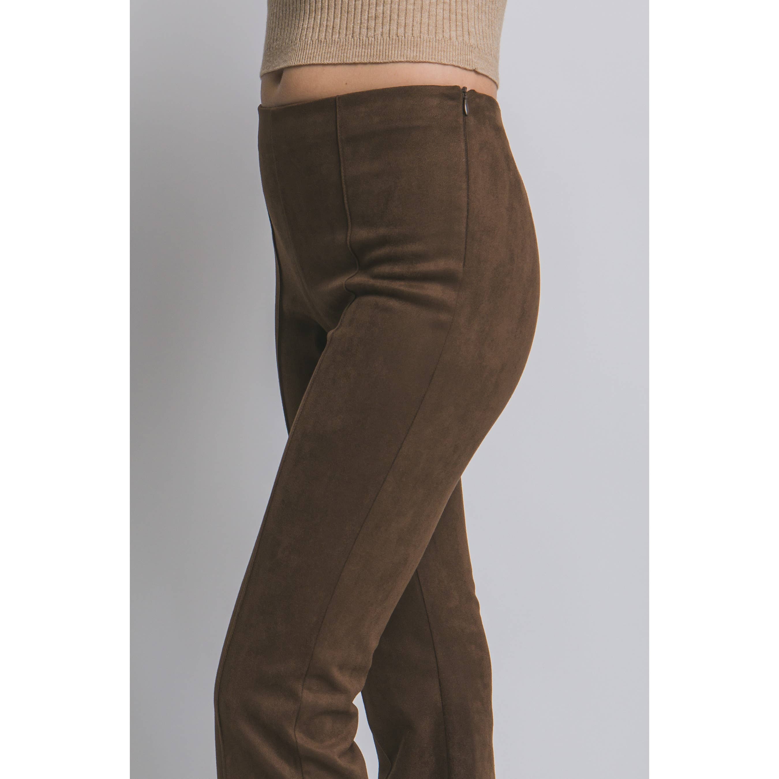 HiteJeans - Wholesale Pants - Women's - High Waisted Faux Suede Flare Pants6