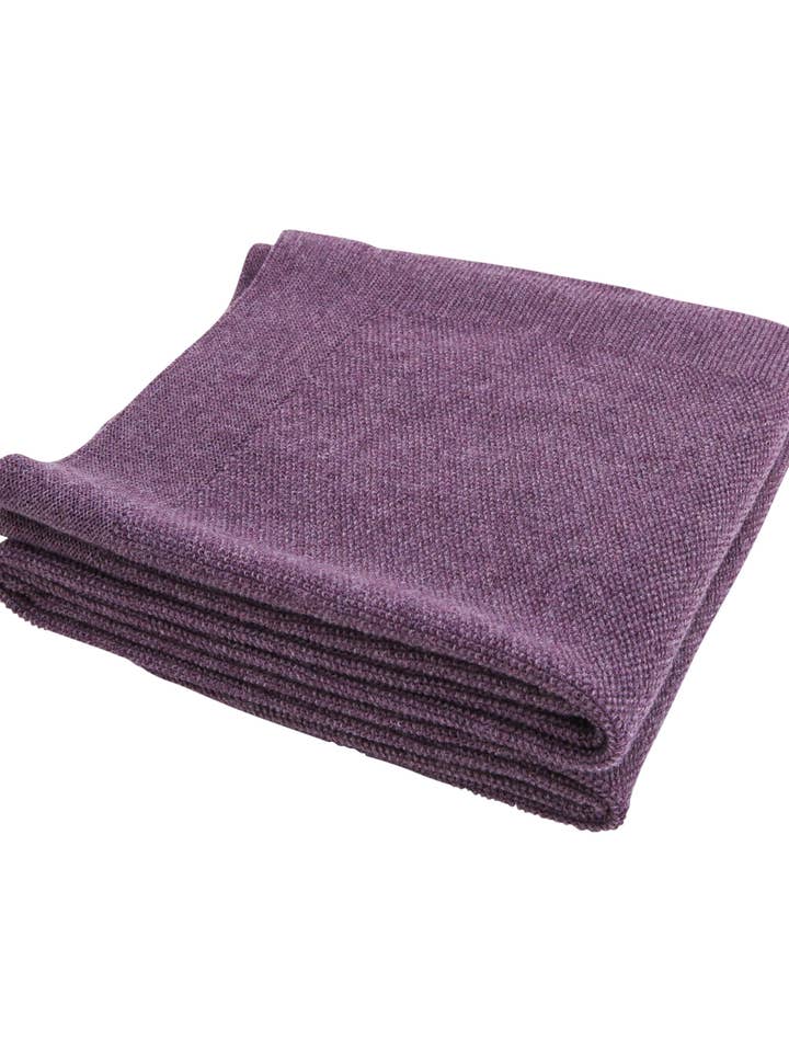Little Plaid Couronne / Little Crown Blanket - Mauve Merino for wholesale by Calisson Little Royals