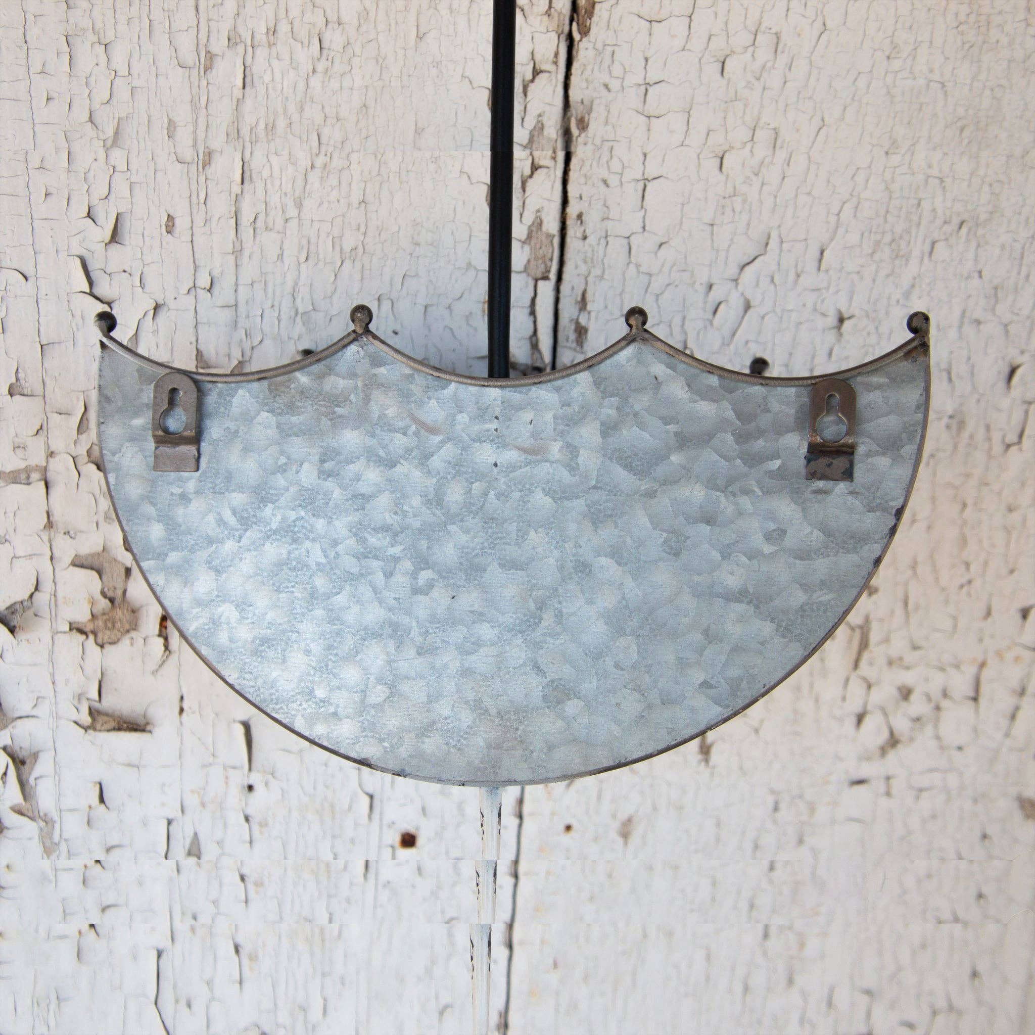 Audrey's Home & Gift - Wholesale Wall Planter - Galvanized Umbrella Wall Planter (Set Of 02)2