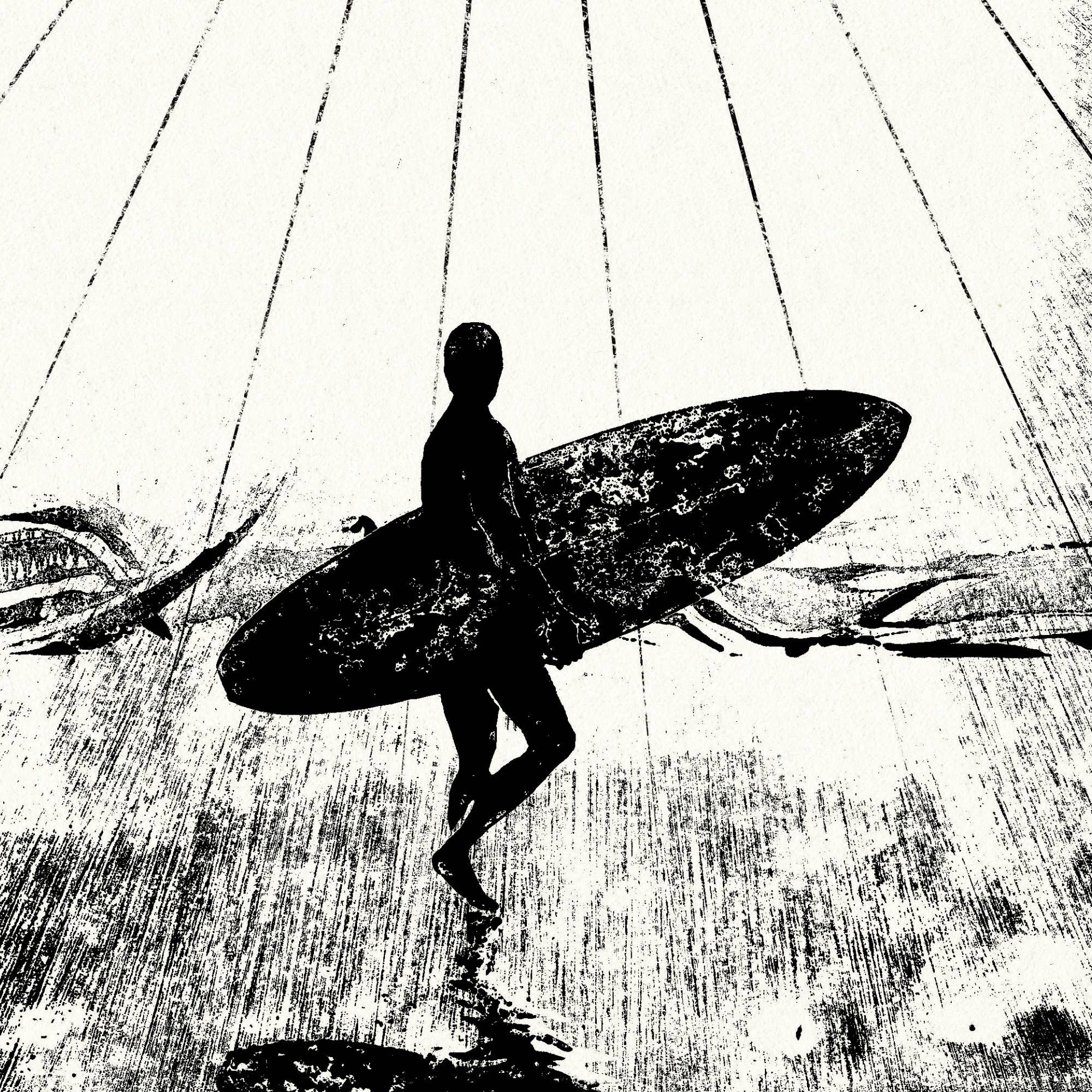 Luke Holcombe Studio - Wholesale Everyday Greeting Card - Chasing Waves Individual Card (A6) Surfing Summer Minimal2