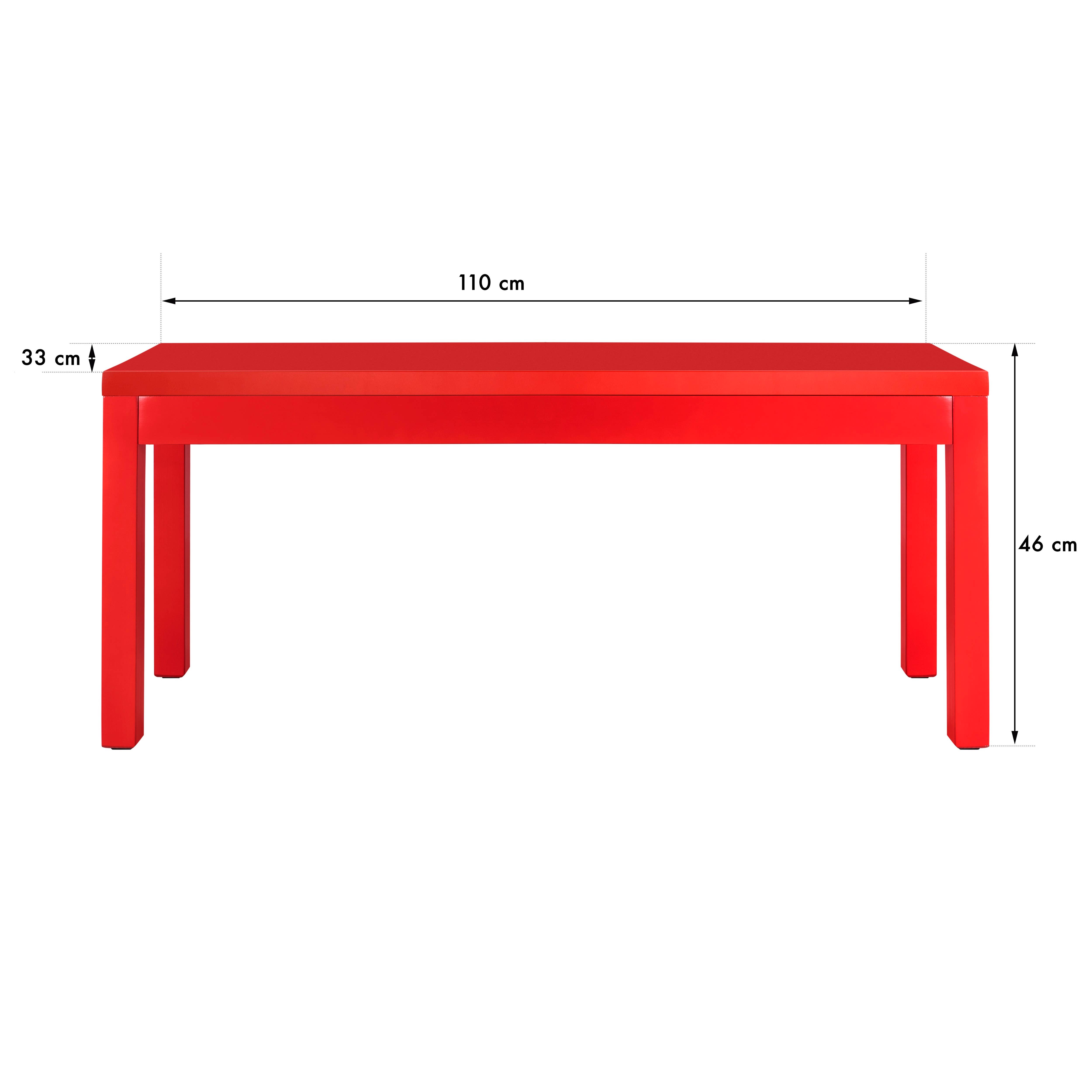 Really Nice Things - Wholesale Bench - Solid pine lacquered bench in Flame Red3