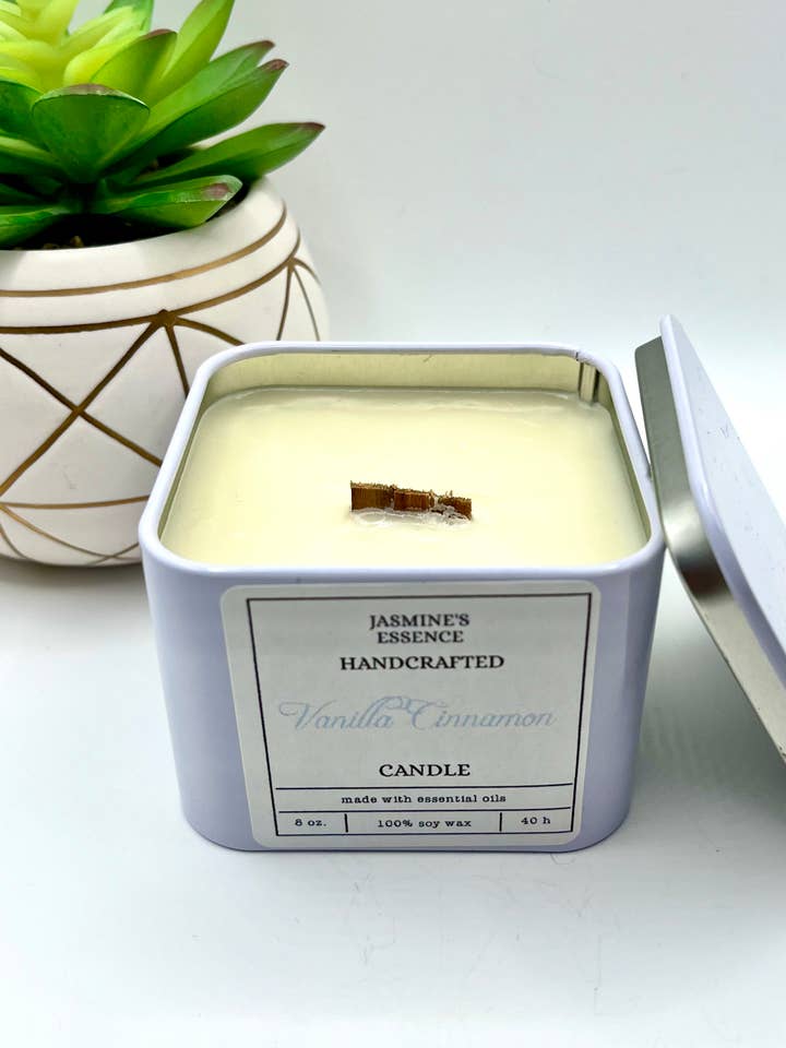 Vanilla Cinnamon Candle for wholesale by Jasmine’s Essence