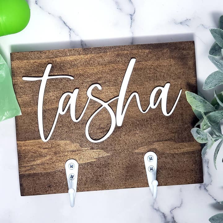 Dog Amante | Suporte Trela Cão em Madeira | Trela Cão Personalizada por atacado de Rosie and Vi