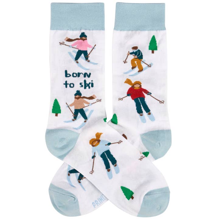 Primitives by Kathy - Wholesale Socks - Unisex - Born To Ski Socks1