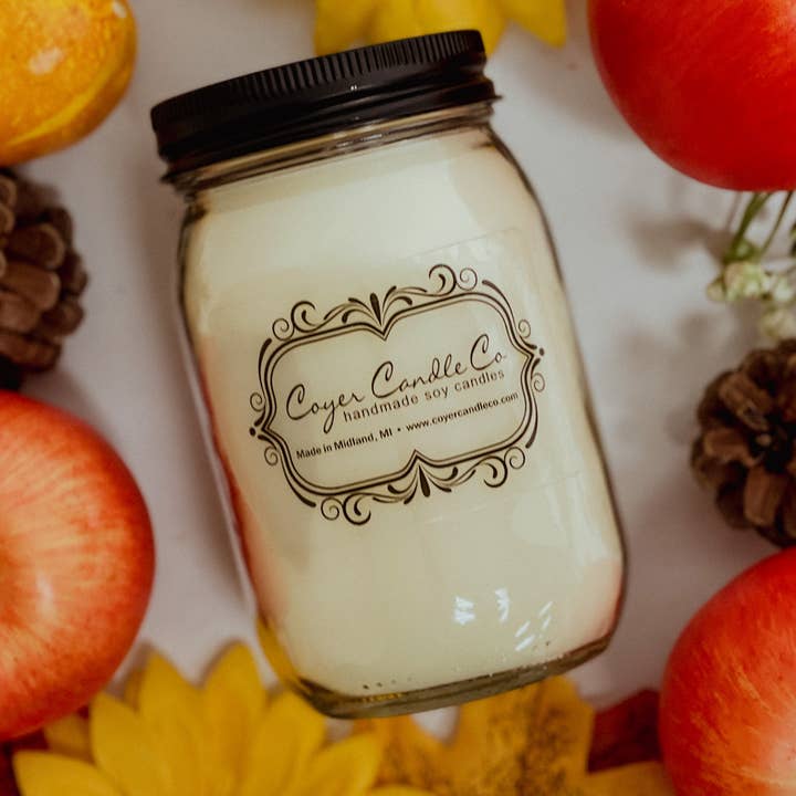 Coyer Candle Co. - Wholesale Jar/Filled Candle - 16 oz. Pint Mason Jar Candles - Fall Collection2
