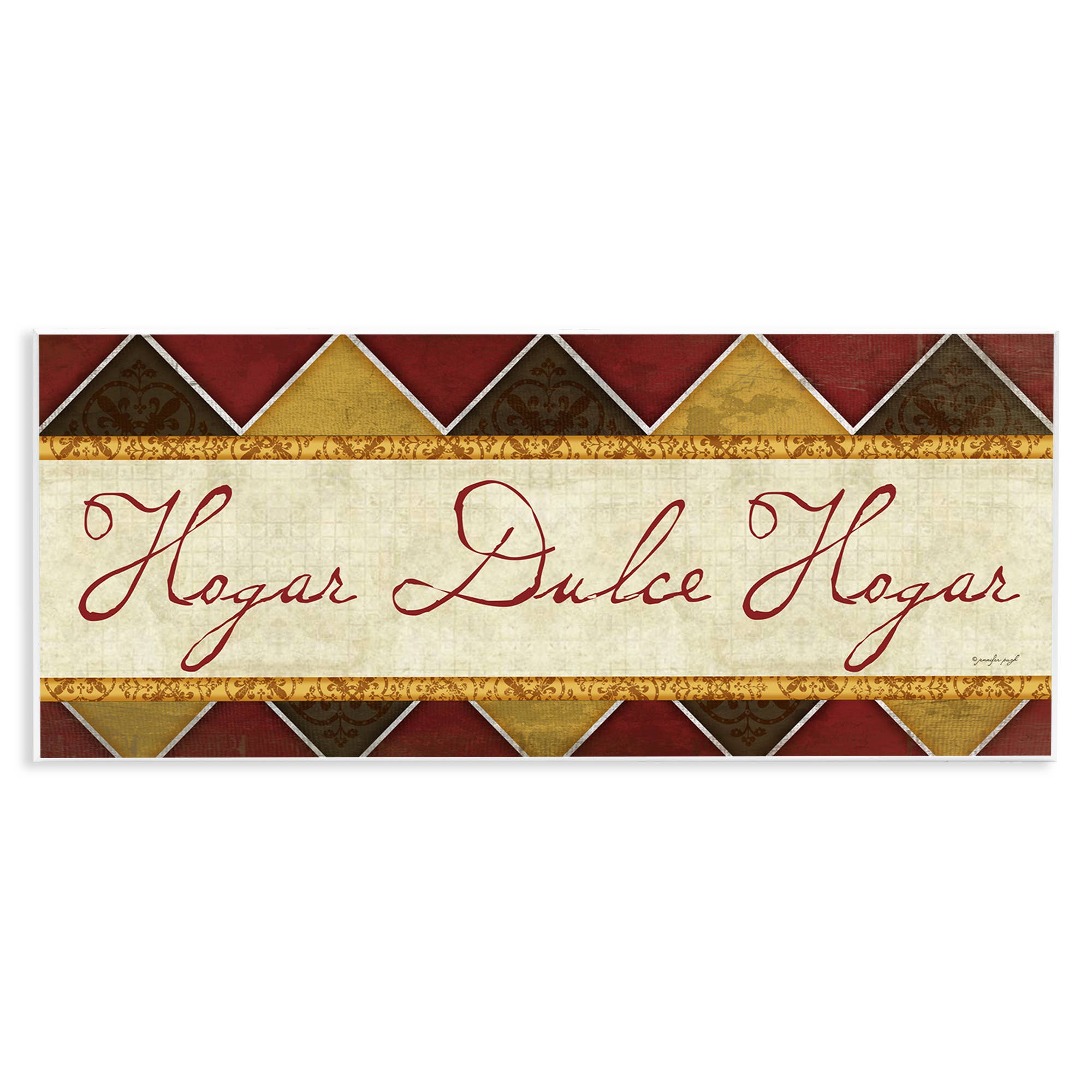 Stupell Industries - Wholesale Wall Decor - Kids & Baby - Hogar Dulce Hogar Patrón Tradicional Wall Plaque Art0