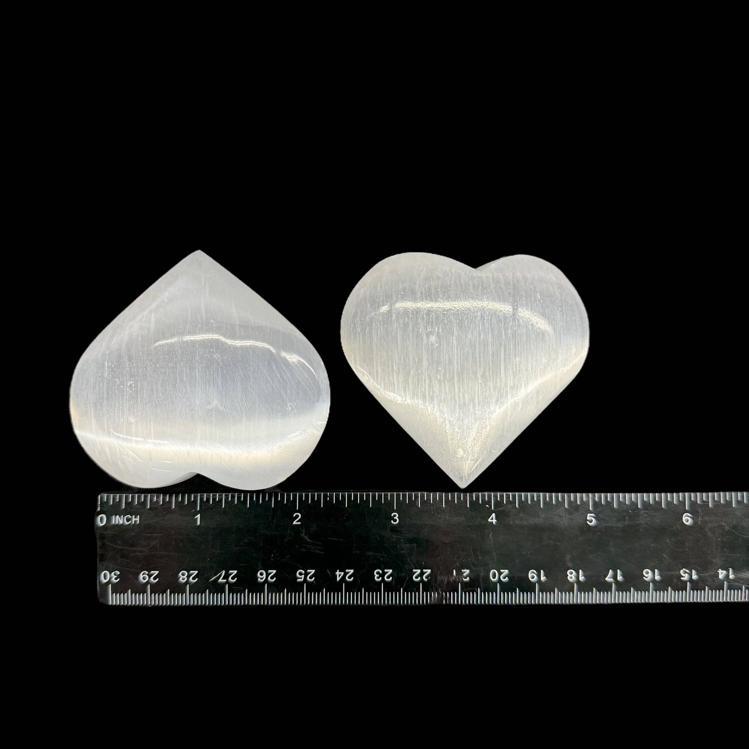 Funky Stuff - Wholesale Spiritual Stone/Crystal - Selenite Heart 2.5" - Pack of 102