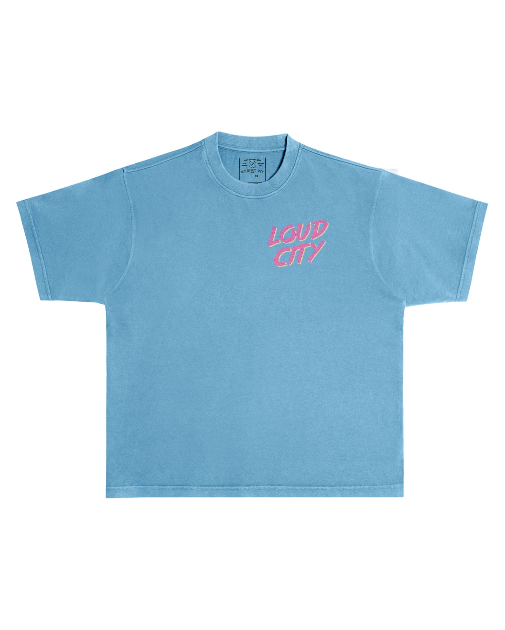 Bleu galet T-shirt « Bienvenue à Loud City Thunder » d'Oklahoma City en vente sur Faire1