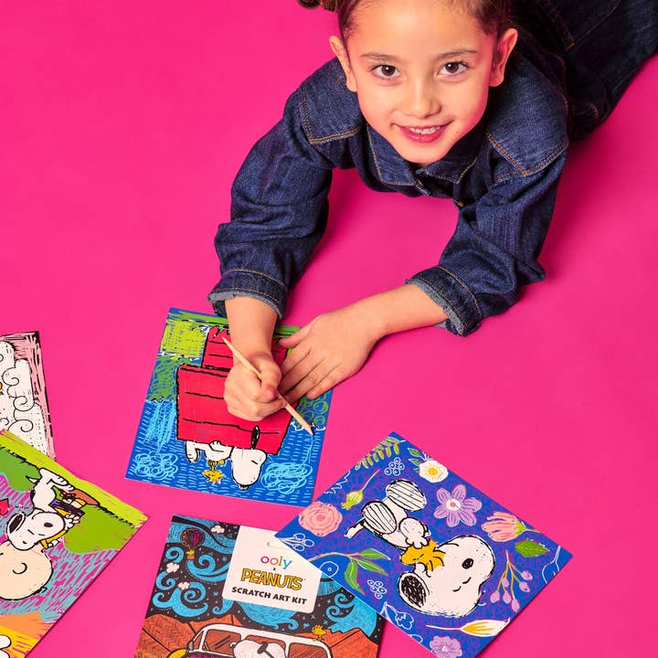 OOLY - Wholesale DIY craft kit – Child - OOLY x Peanuts: Scratch Art Kit (13 PC Set)5