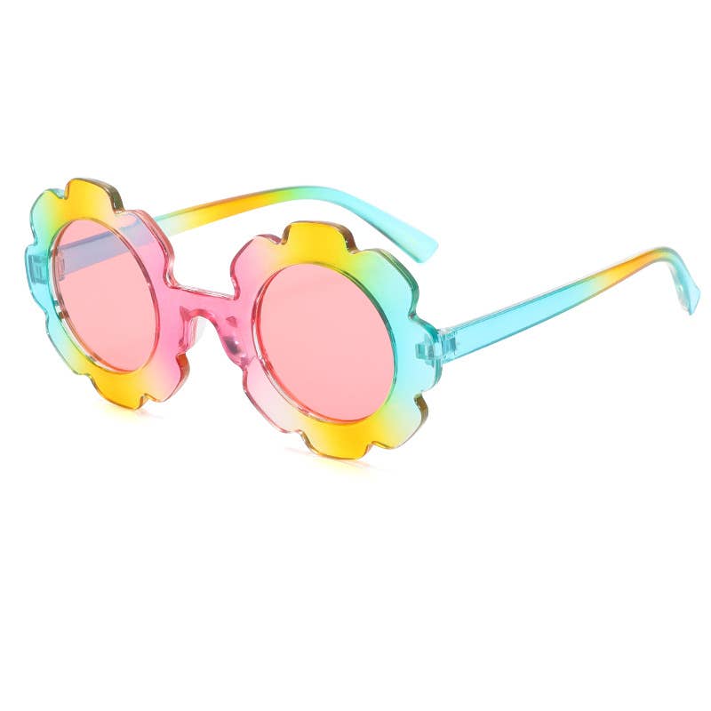 Little Trendy - Wholesale Sunglasses - Kids - Kids Toddler Gradient color cute sunflower Sunglasses10