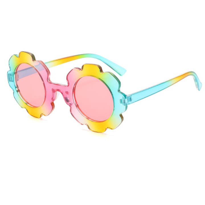 Little Trendy - Wholesale Sunglasses - Kids - Kids Toddler Gradient color cute sunflower Sunglasses10