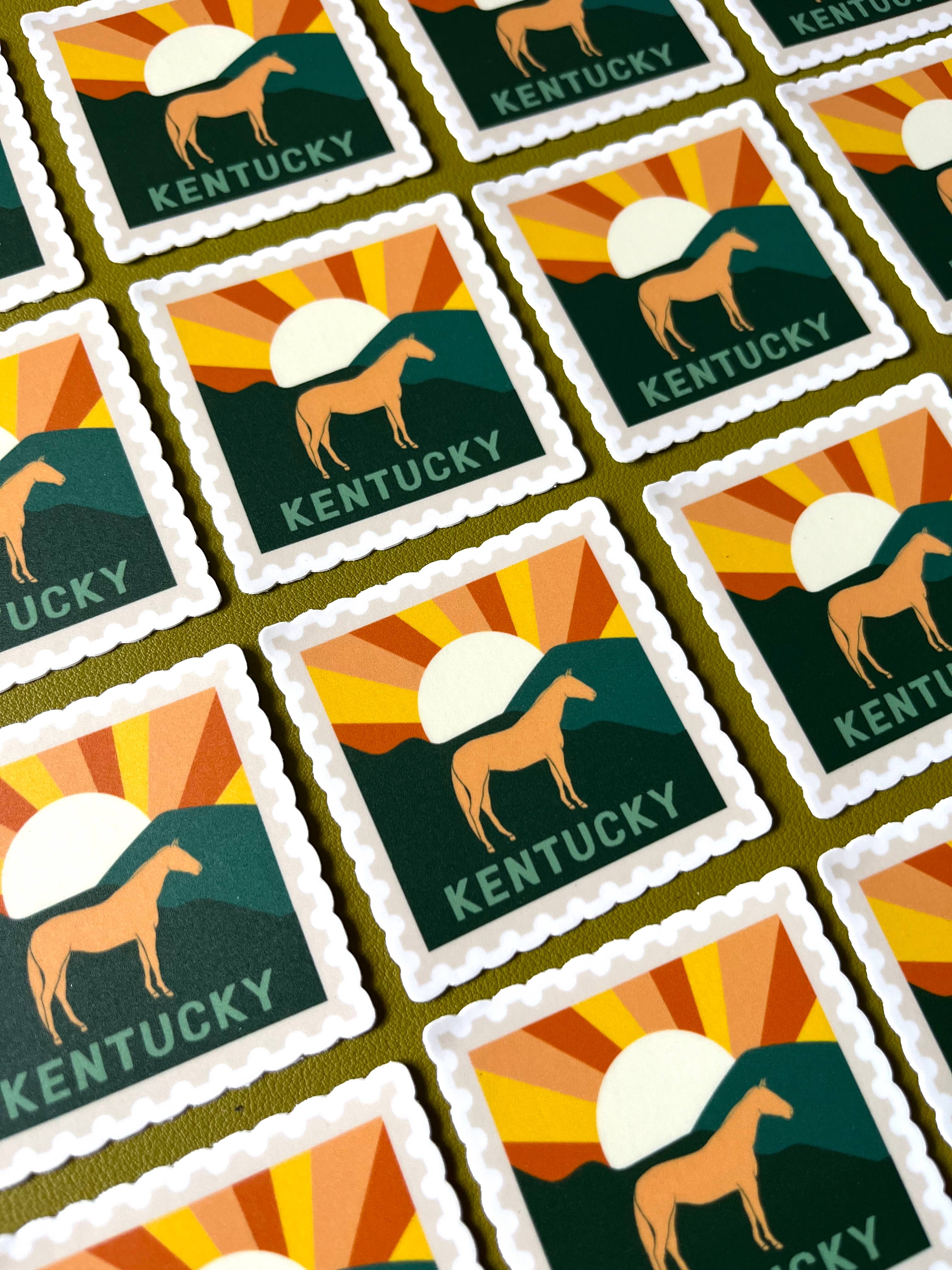 Jessica Holly Creative - Wholesale Sticker - Kentucky State Pride Stamp Style Vinyl Sticker, 2.5in 3