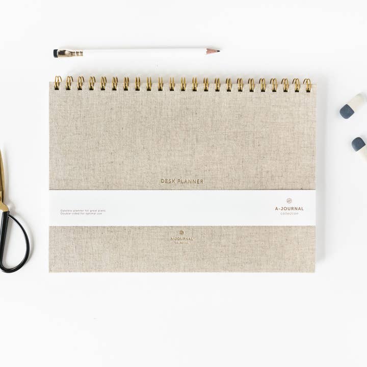 A-Journal Stationery - Wholesale Planner - A-Journal Deskplanner - Linen6