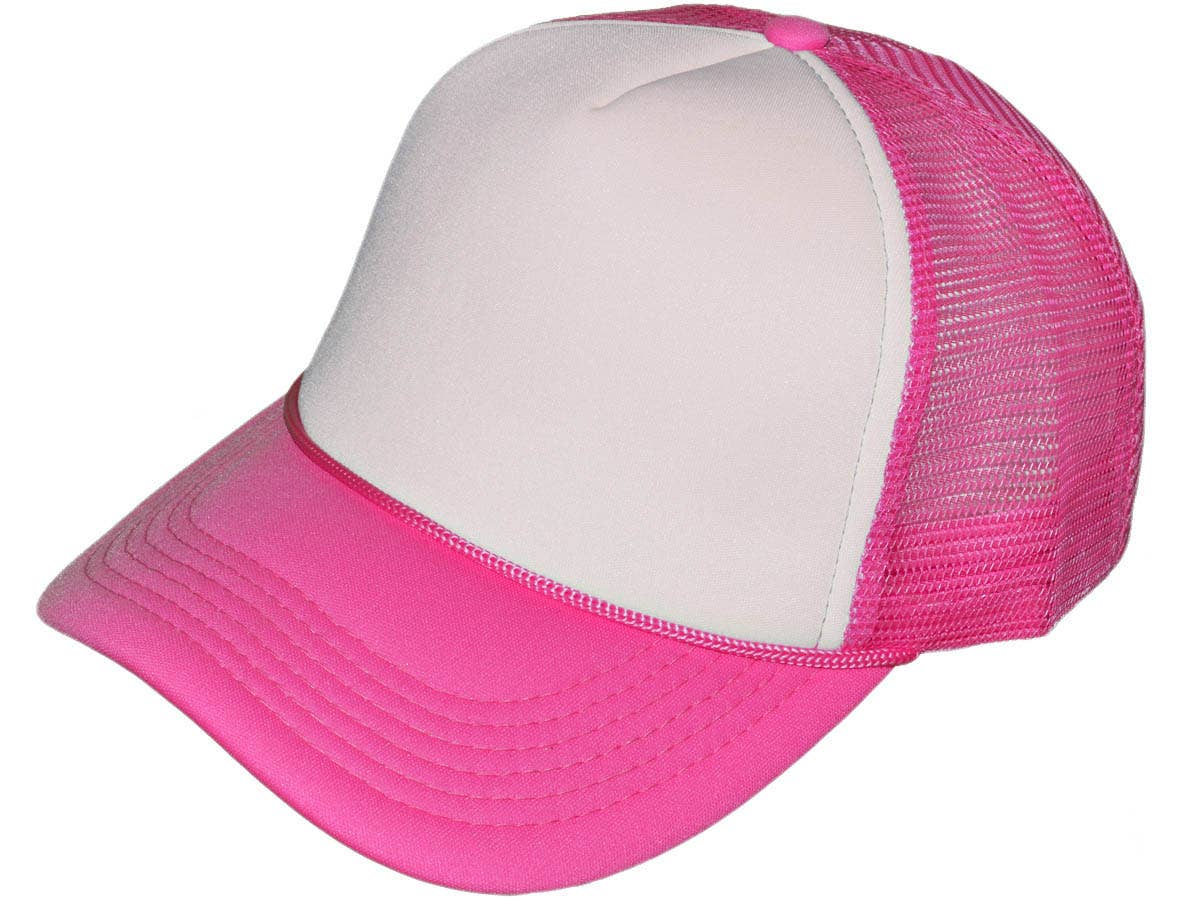 Buck Wholesale – Großhandel Trucker-Cap – Unisex – Buck Wholesale Schlichte Schaumstoff-Trucker-Caps mit Netzrückseite, mittleres Profil (44 Farben)29