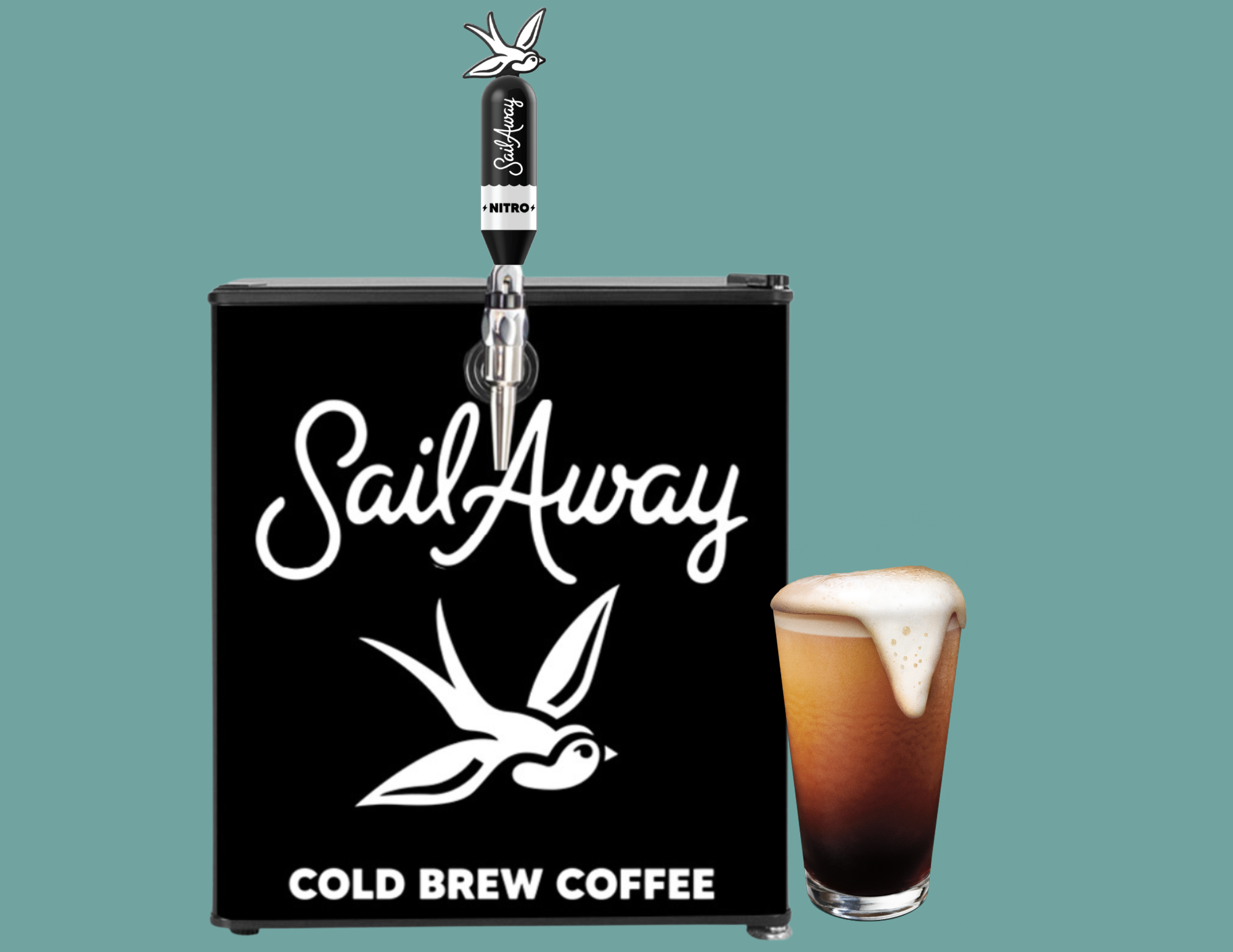 Sail Away Coffee Co. - Wholesale Coffee Machine - Nitro Cold Brew- Countertop Kegerator Dispenser 2