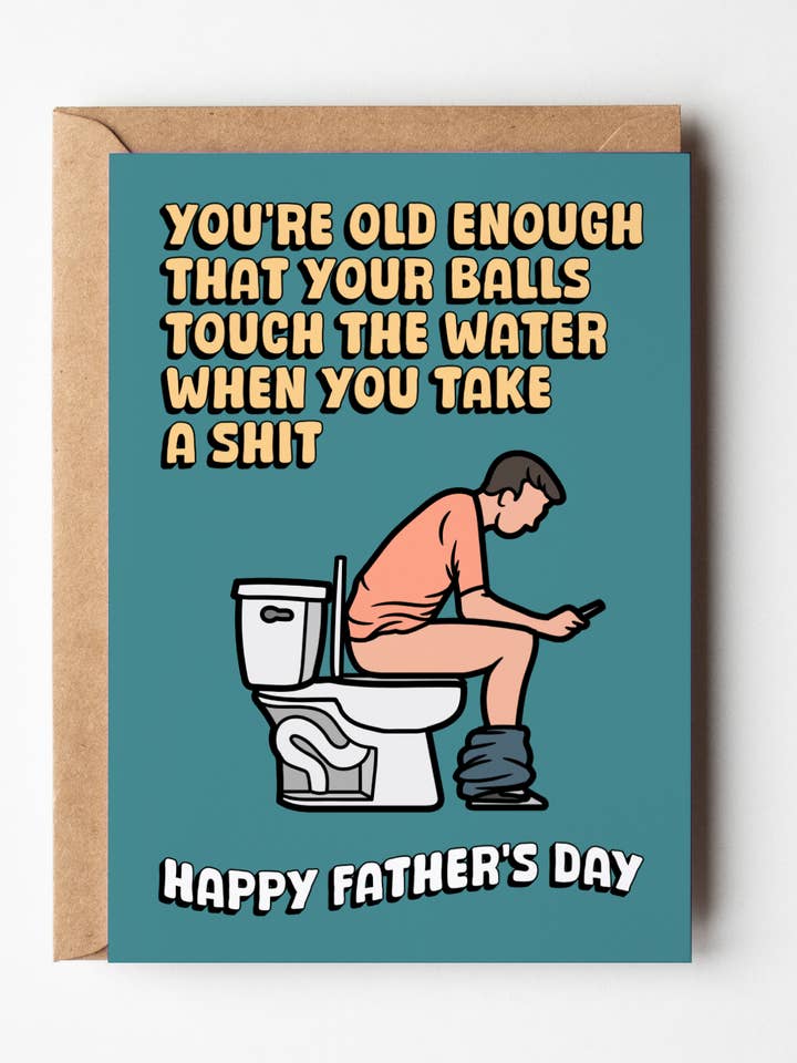 Happy Fathers Day, Inappropriate Card For Dad for wholesale by Yeah Noted