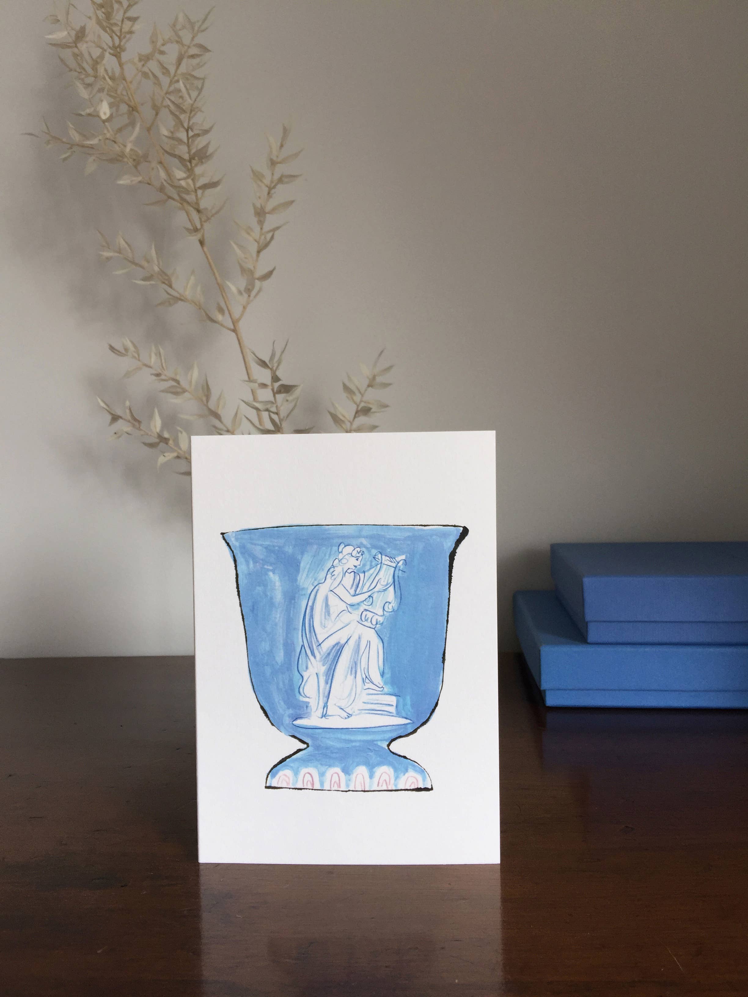 Yes! Paper Goods - Wholesale Everyday Greeting Card - Greek Goddess Wedgwood vase feminine beauty greeting card1