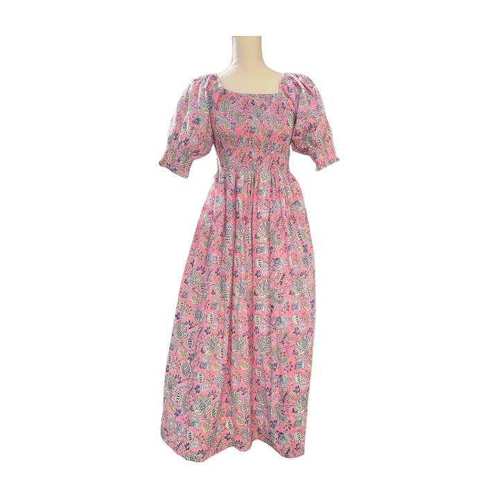 Makenzi Nap Dress (Pink) for wholesale by Pastel Poppy